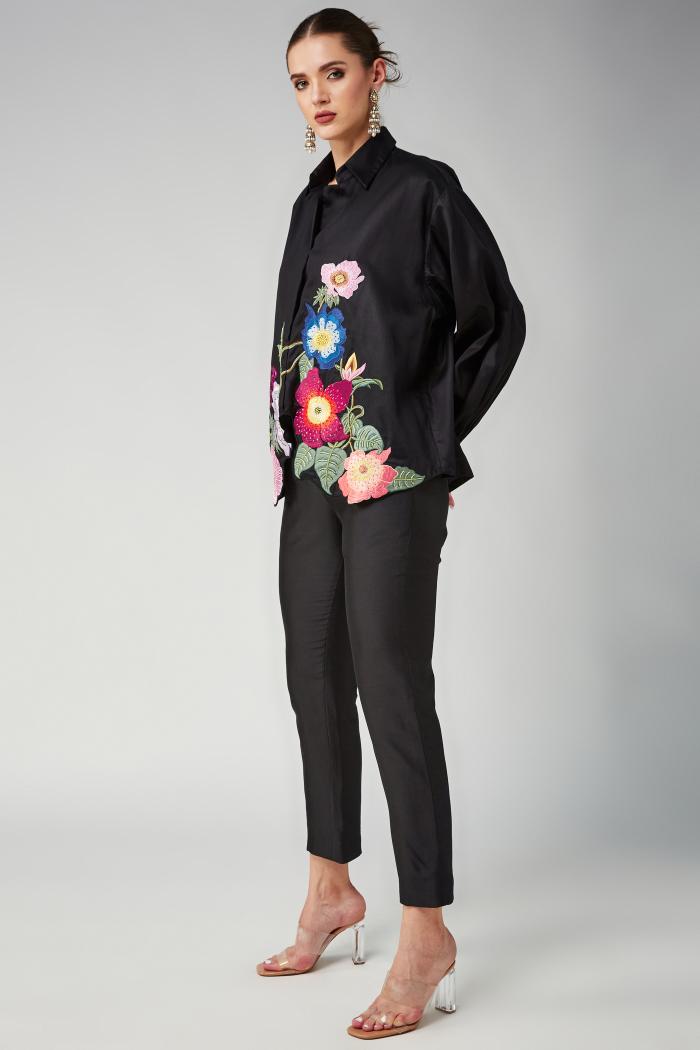 Black Full Loom Oversized Shirt