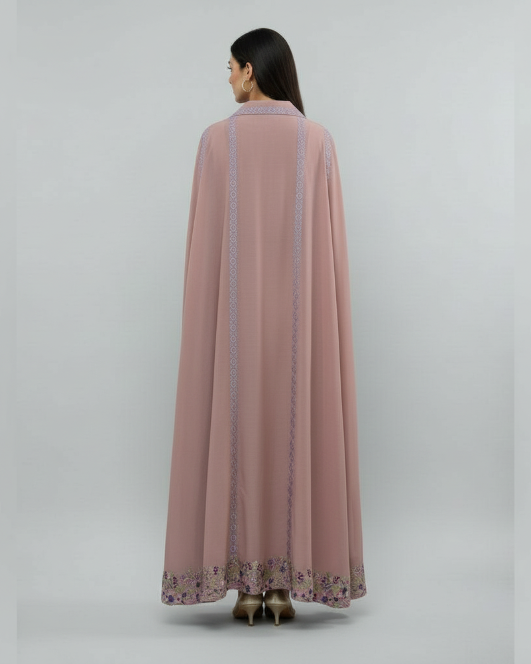Threaded tradition long cape