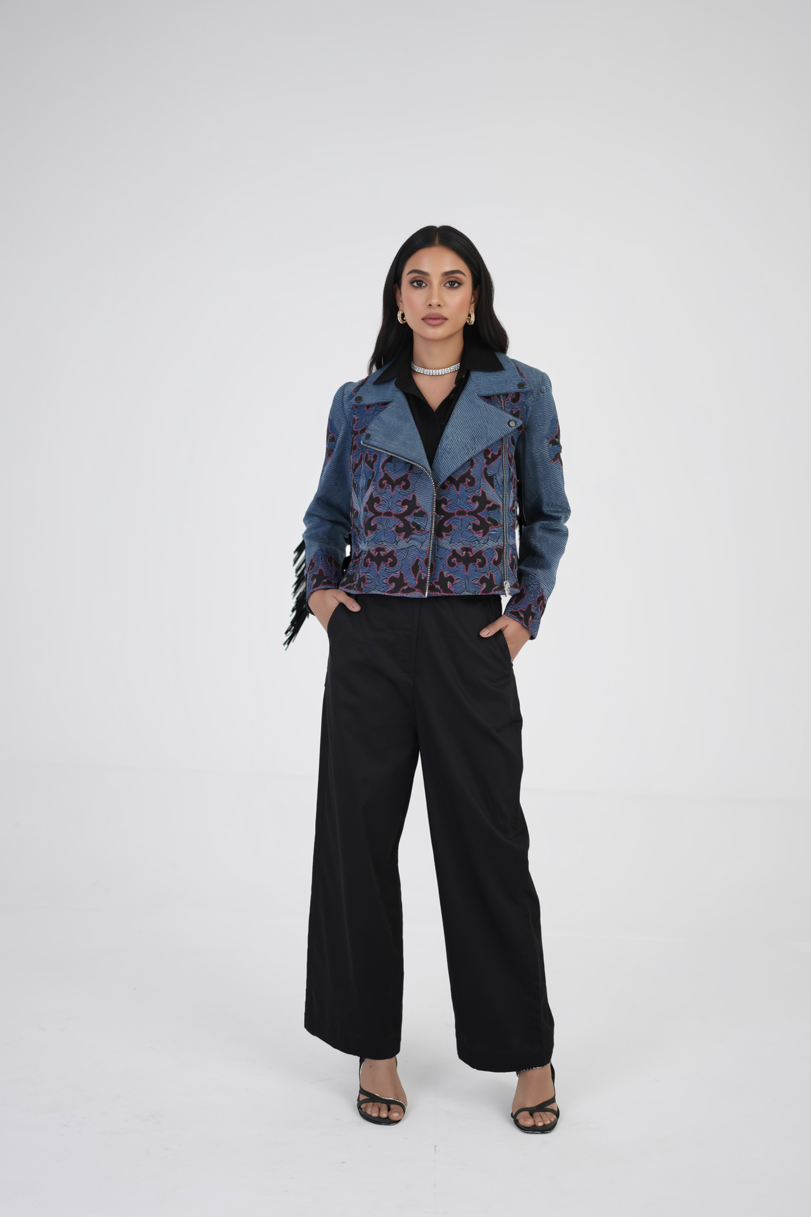 Artful Denim Statement Jacket