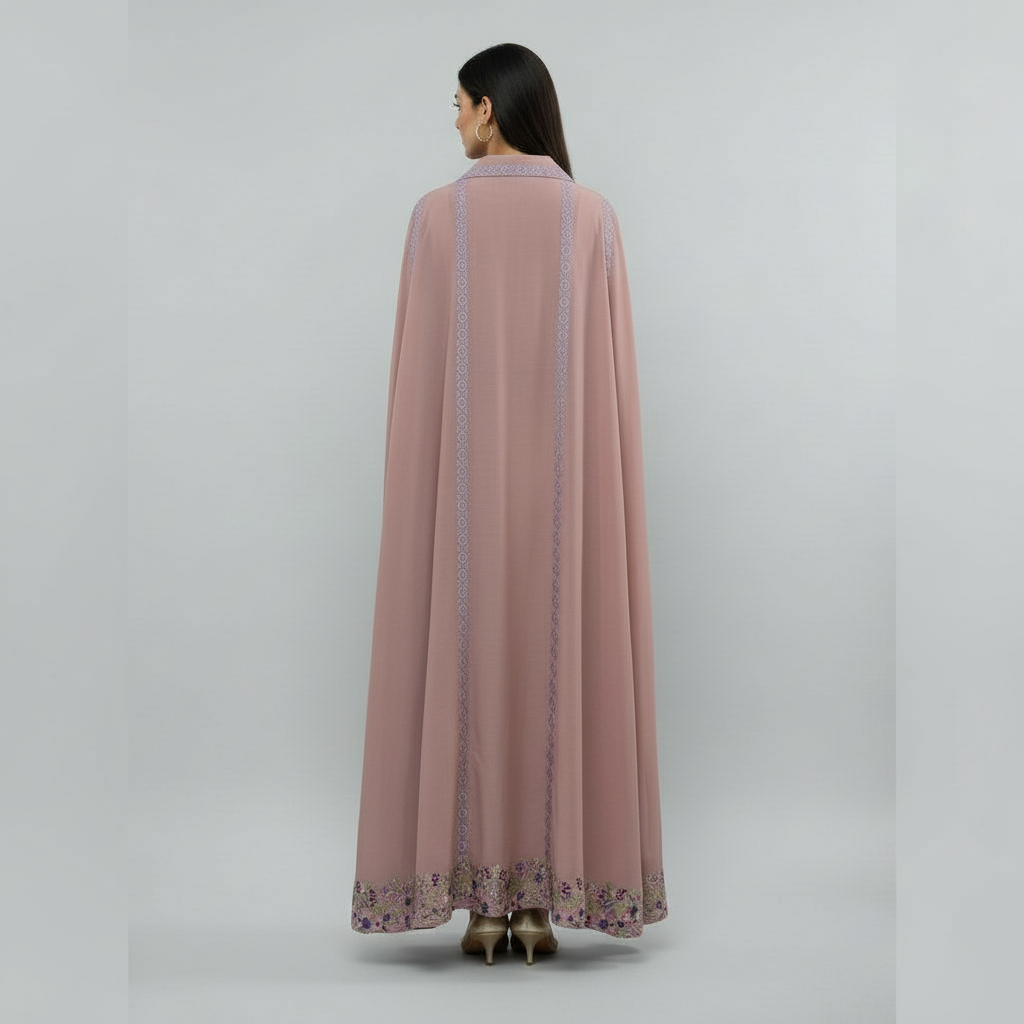 Threaded tradition long cape