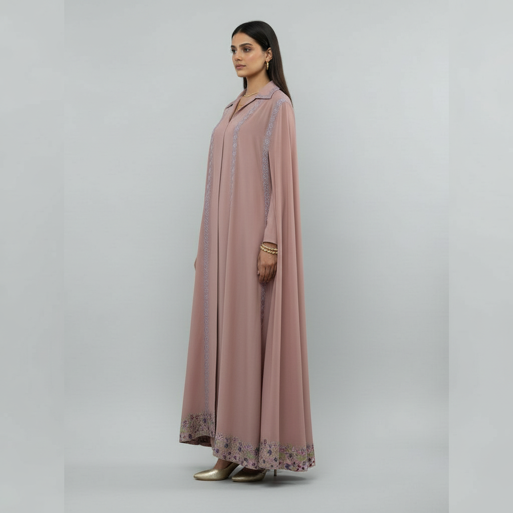 Threaded tradition long cape