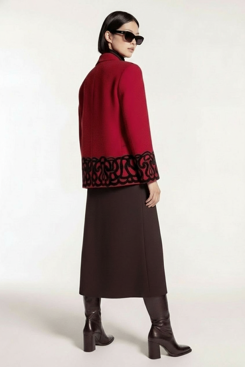 EMILY RED WOOL JACKET