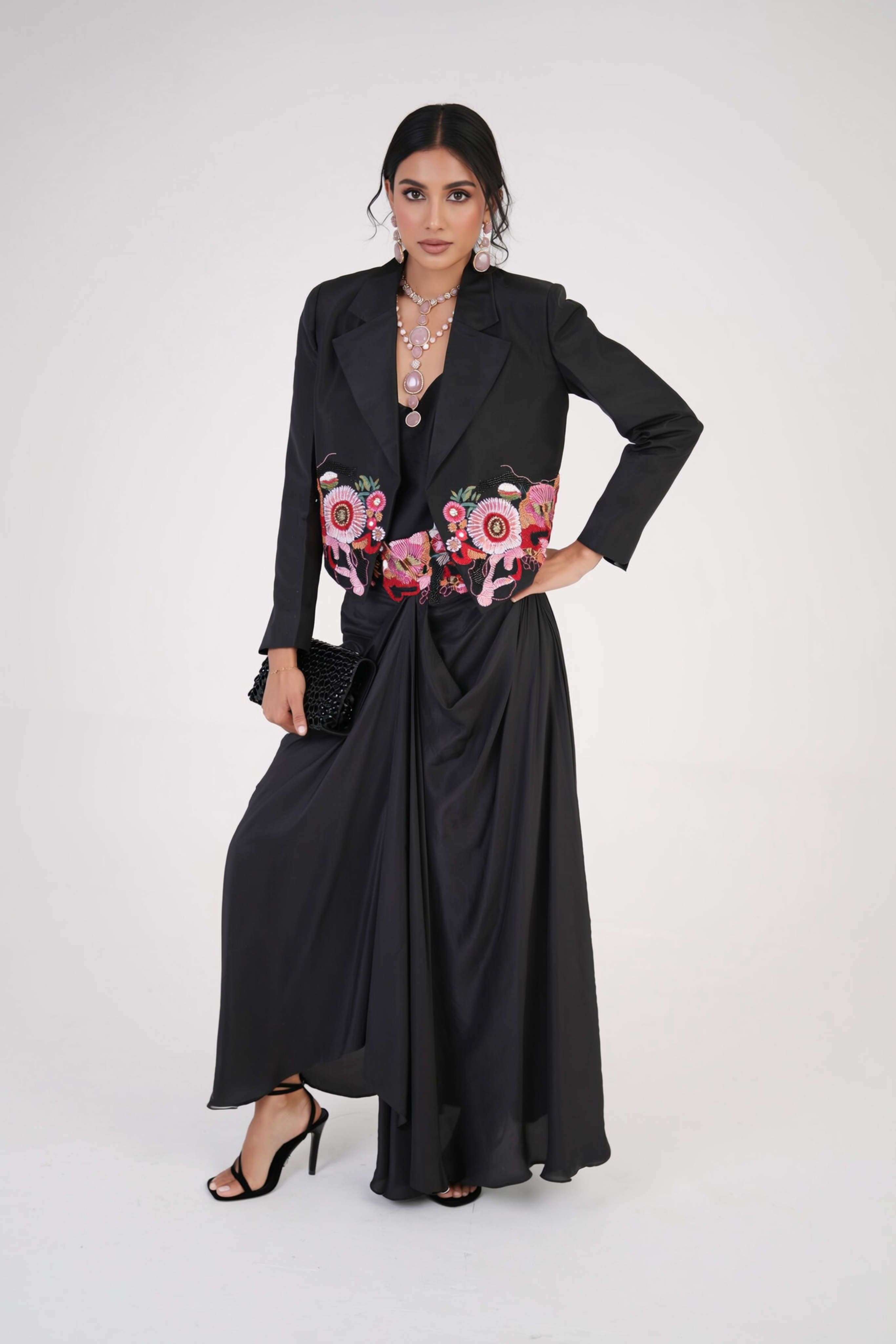 Embroidered Muse Jacket & Skirt Set