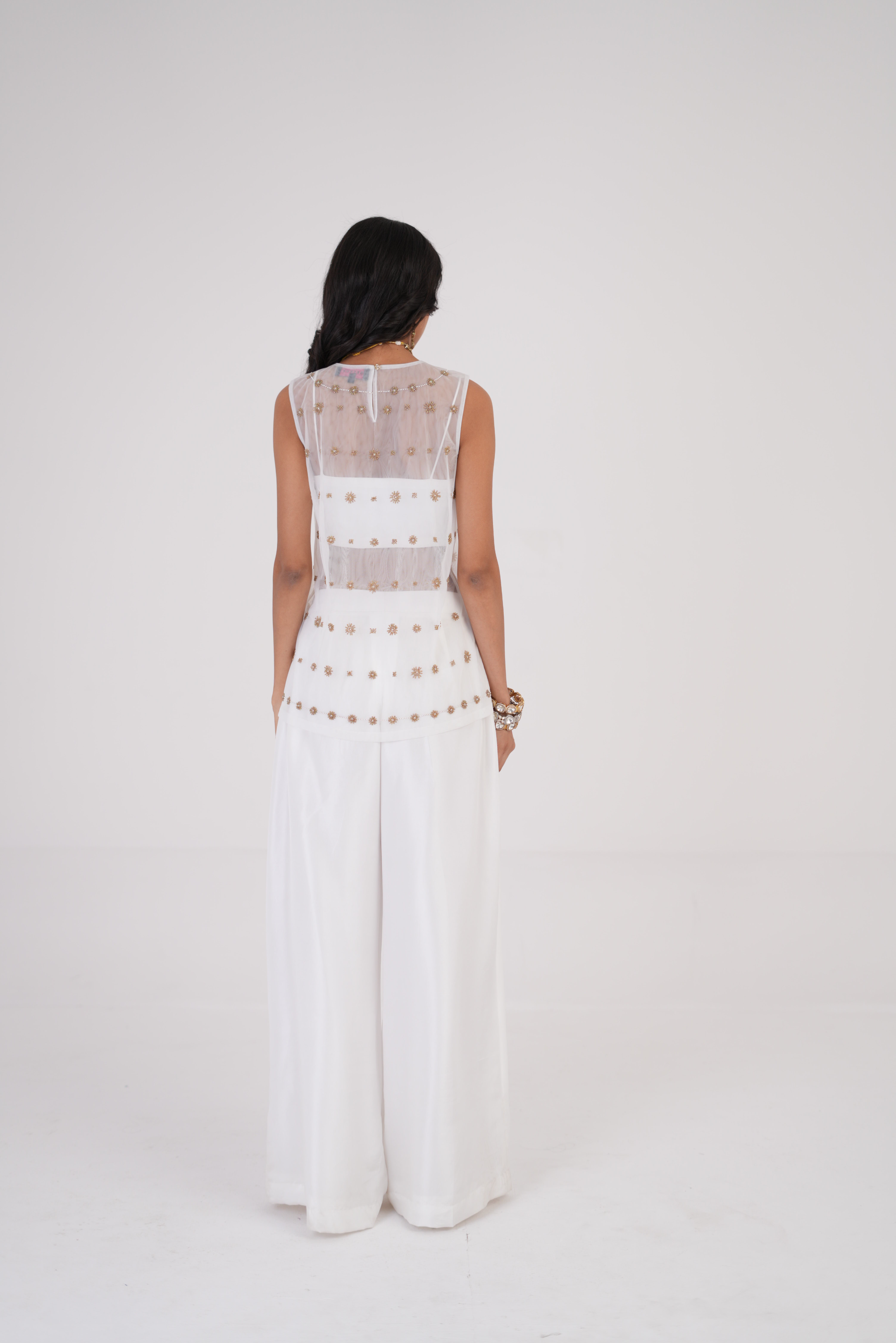 Silk Wave Palazzo Pant