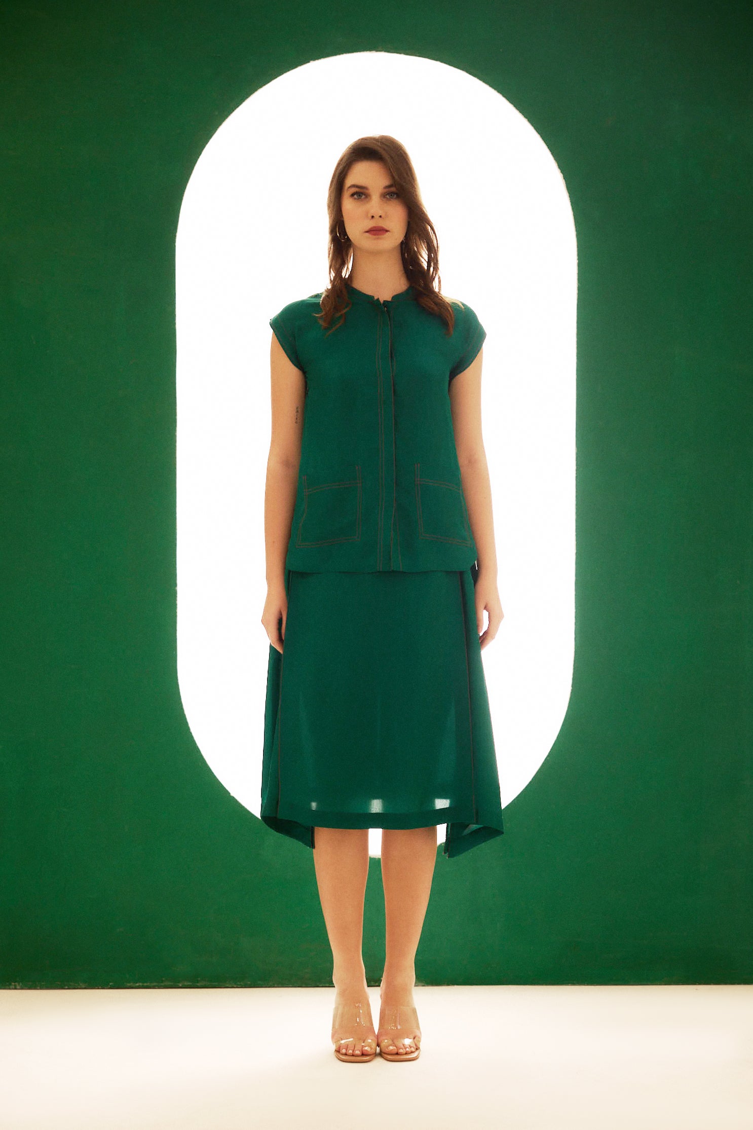 Emerald Green Visionary Skirt Set