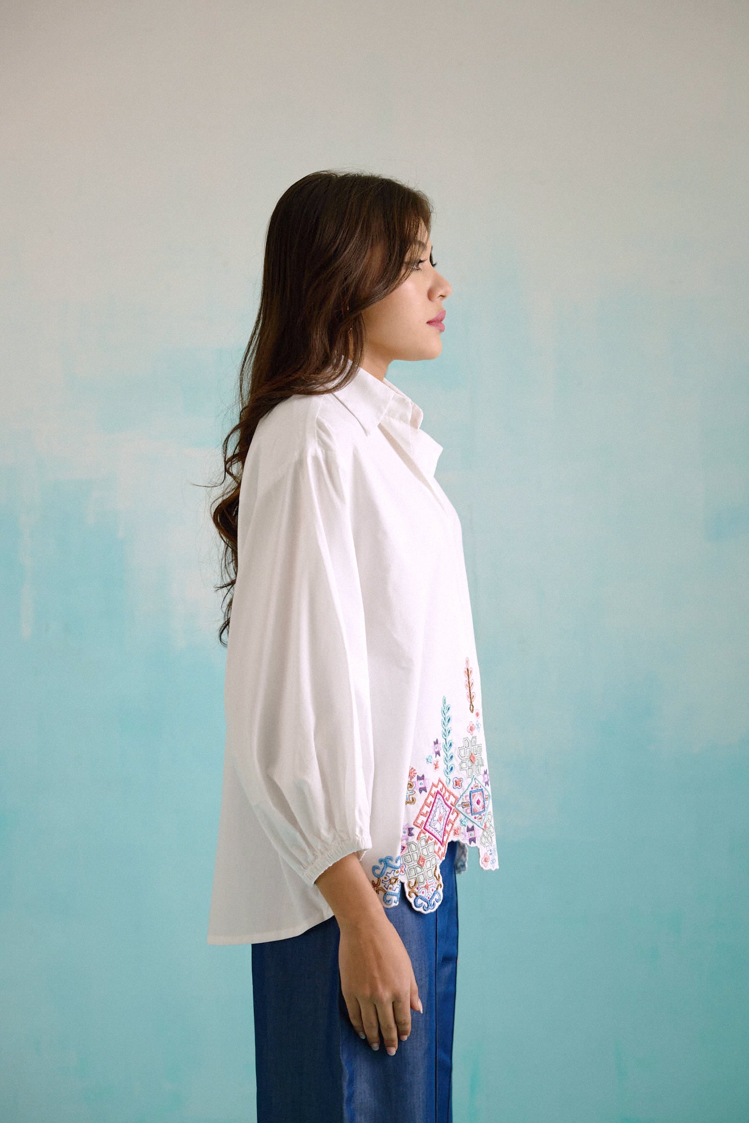 Denim Tencel Straight Everyday Pants