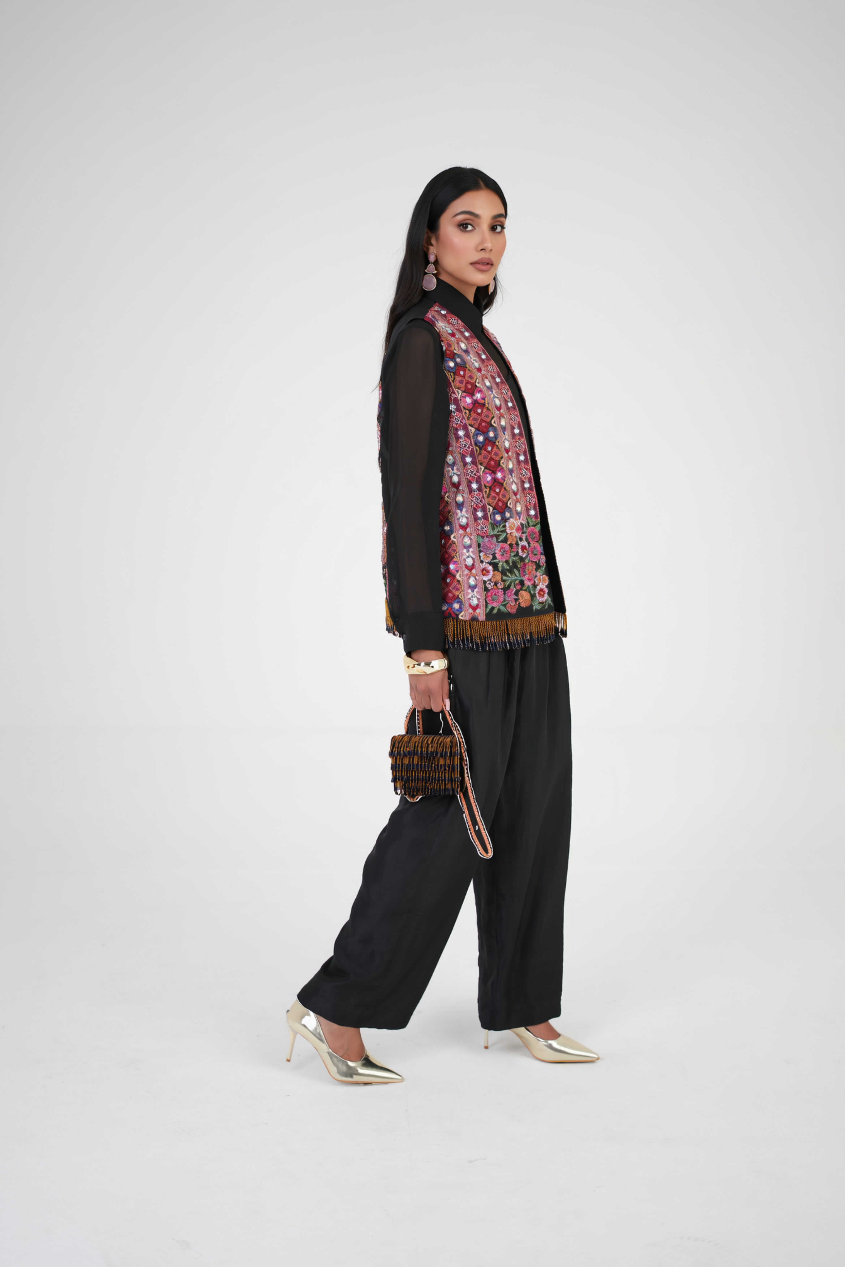 Opulent Embroidered  Waistcoat Set