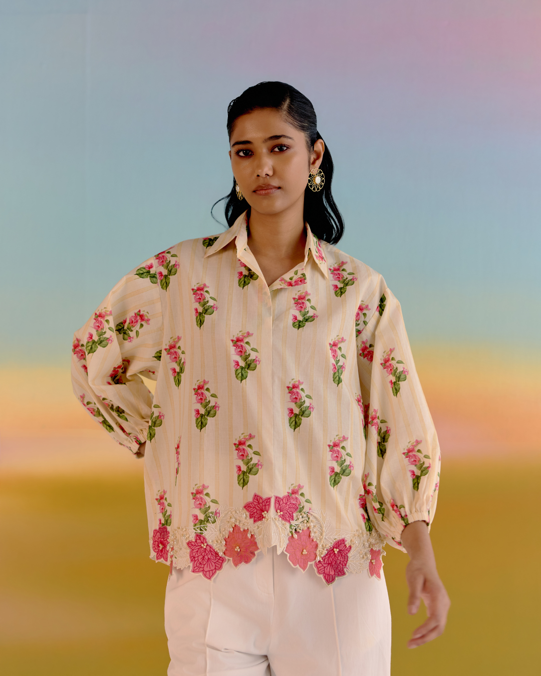 YELLOW ROSE  SHIRT
