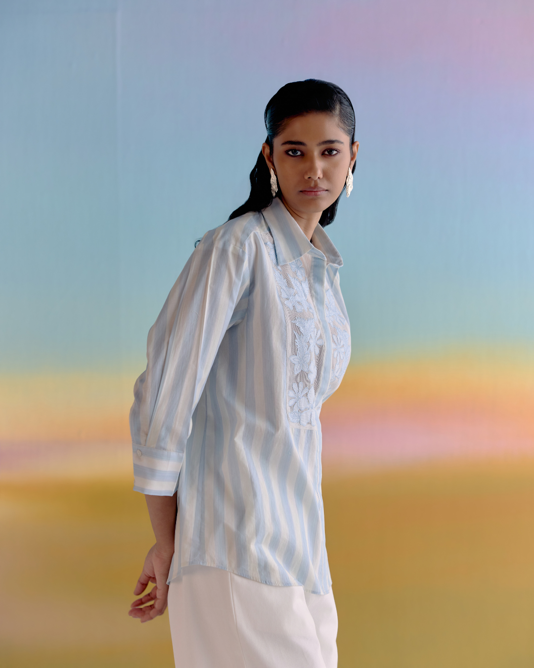 BLUE BLUSH SHIRT