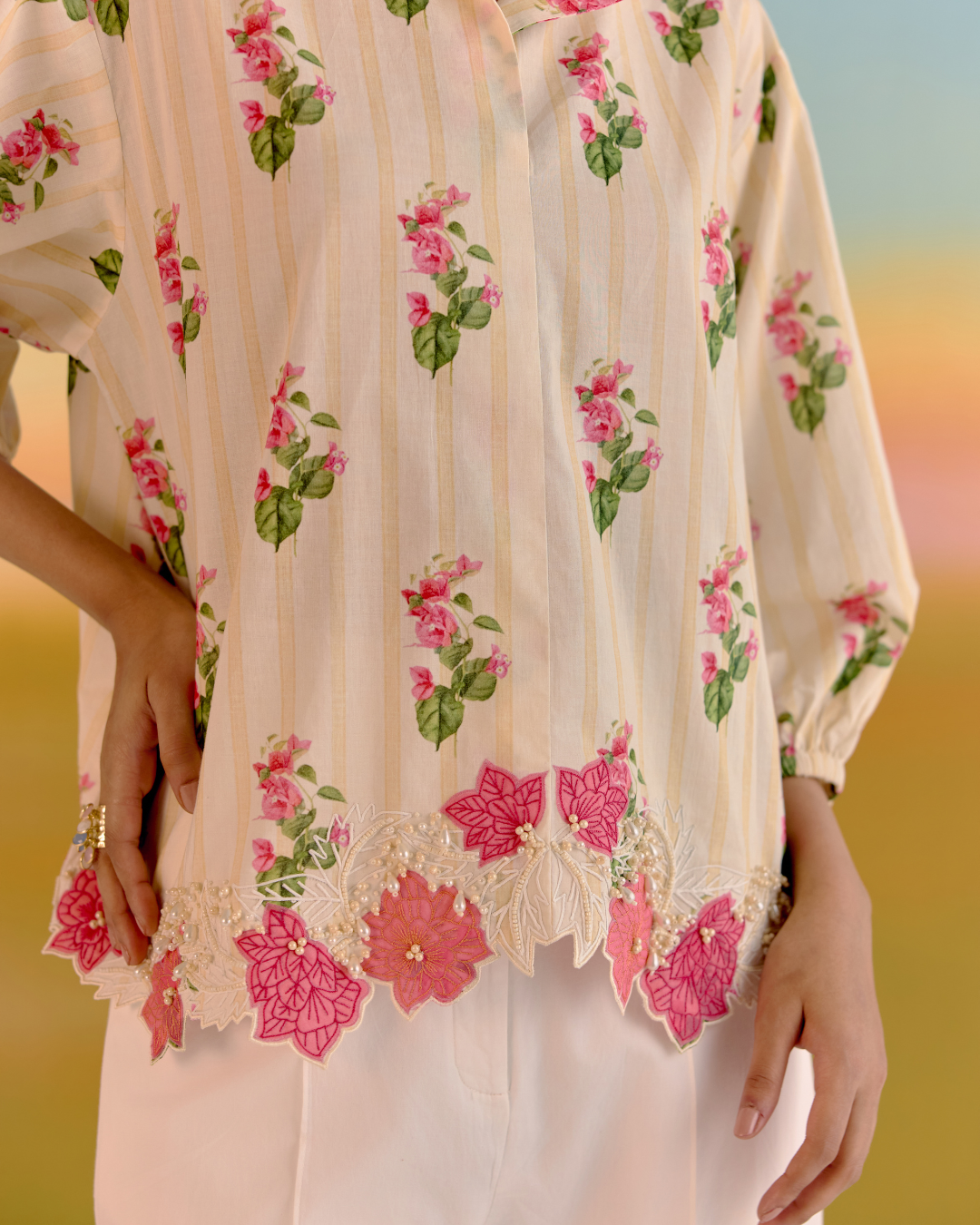 YELLOW ROSE  SHIRT