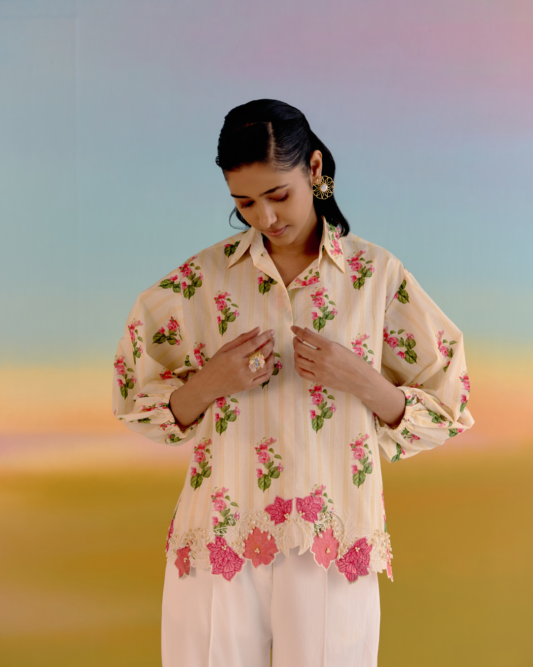YELLOW ROSE  SHIRT
