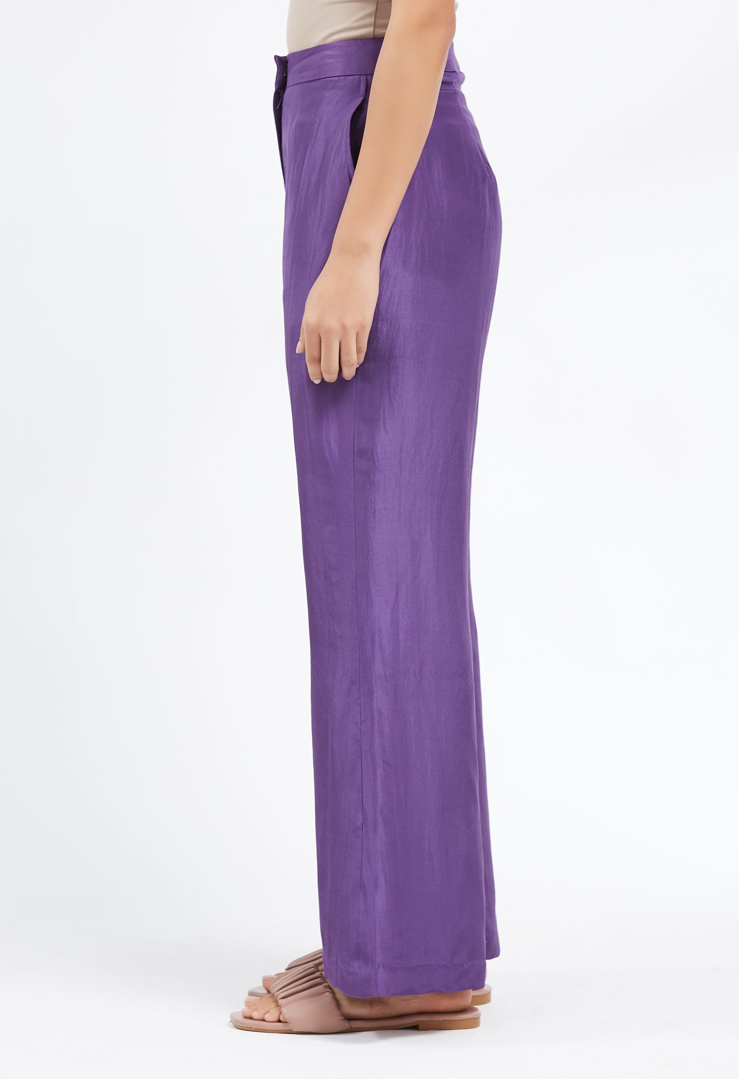Peri Winkle Silk Wrap Shirt & Pant Set