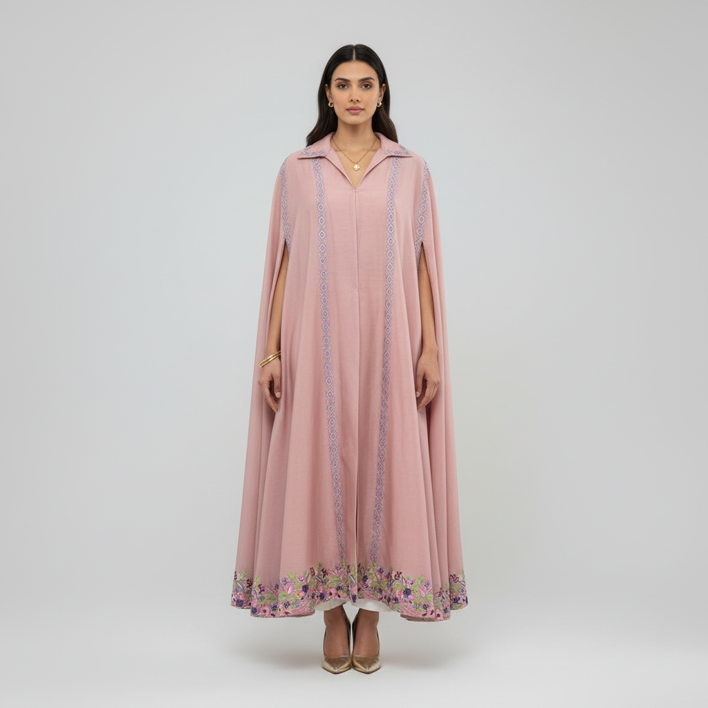 Threaded tradition long cape