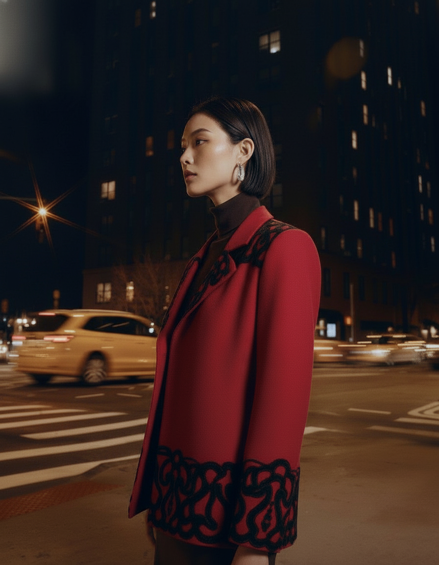 EMILY RED WOOL JACKET