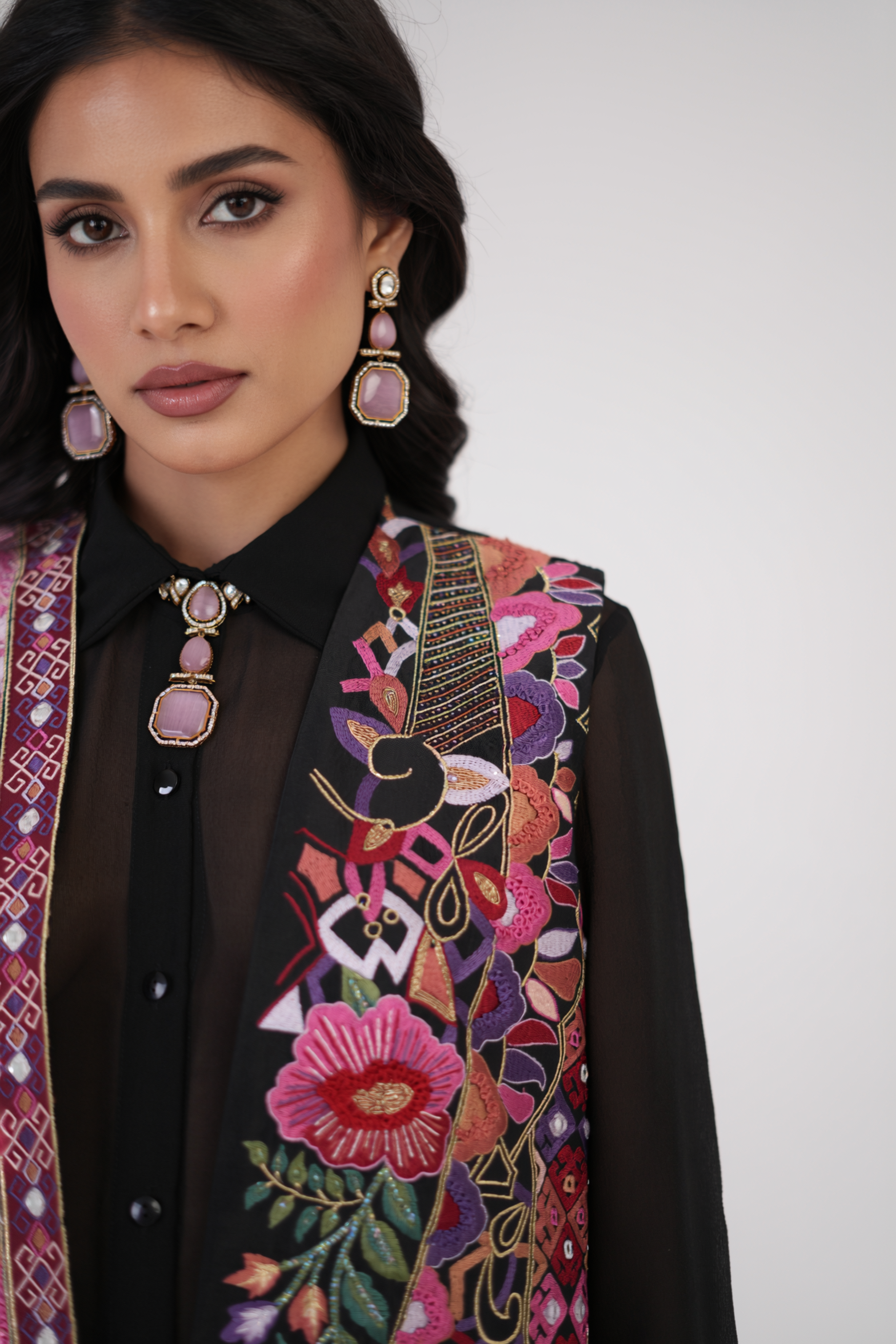 Opulent Embroidered  Waistcoat Set